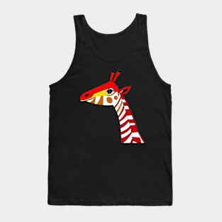 Vibrant Visions: A Whimsical Giraffe Comes to Life in Storybook Illustration Tank Top